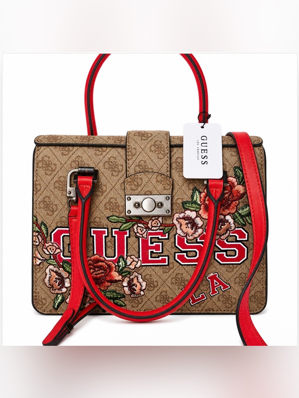 Guess NWT Satchel Bag - Roses - Picture 3 of 3